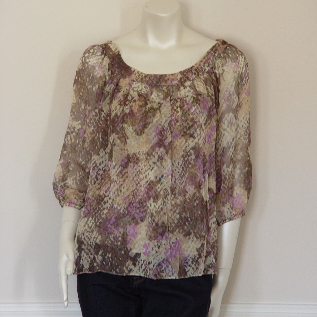Dvf Elisabetta Serpent Du Bois Blouse Top - Size 6